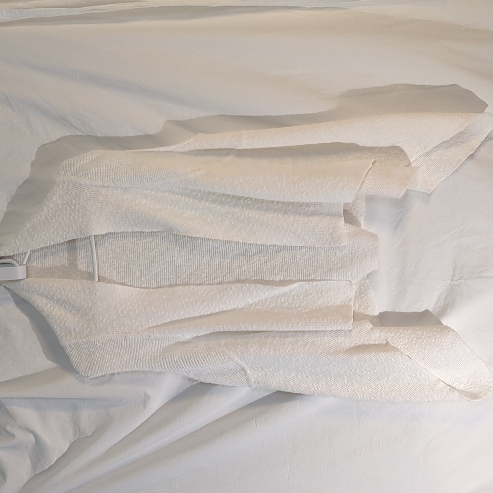 Sisters | Shawl Neckline Asymmetrical Knit Vest Open Front | XL